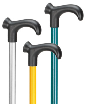 Light metal walking sticks with Derby grip "Basic" - 130 kg
