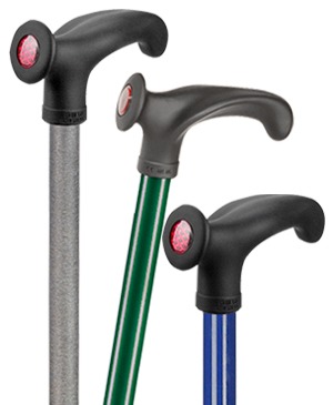 Light metal walking sticks with anatomical grip Softtouch - 130 kg