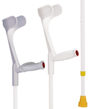 Forearm crutches in white